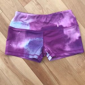 Tie dye hot yoga shorts from Glyder Apparel
